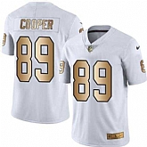 Nike Men & Women & Youth Raiders 89 Amari Cooper White Limited Golden Color Rush Jersey,baseball caps,new era cap wholesale,wholesale hats